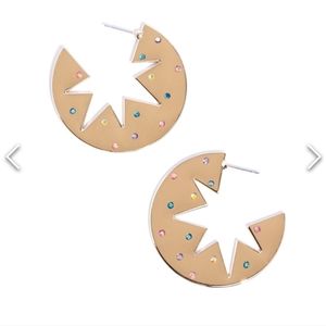 Starry Sensation Gold Hoop Earrings ✨️ SALE NWT